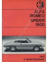 1967 ALFA ROMEO SPIDER 1600 OWNER'S MANUAL ITALIAN