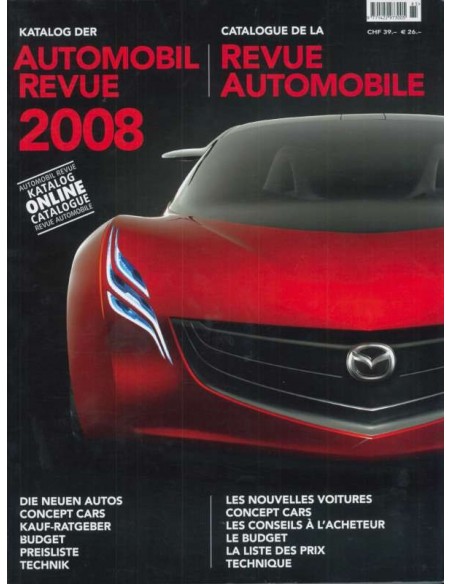 2008 AUTOMOBIL REVUE YEARBOOK GERMAN FRENCH
