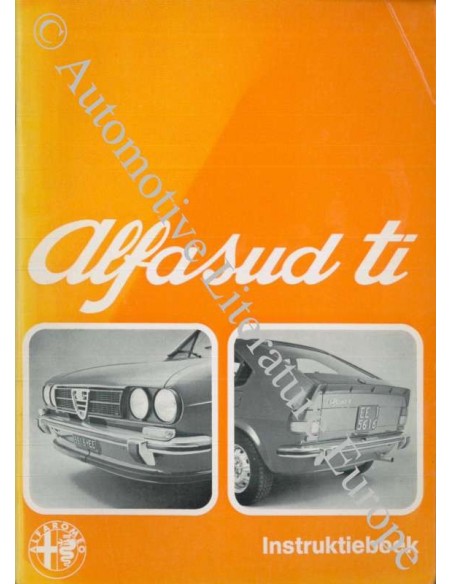 1975 ALFA ROMEO ALFASUD TI BETRIEBSANLEITUNG NIEDERLÄNDISCH