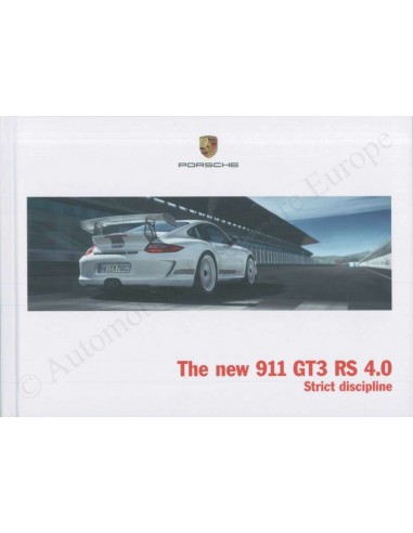 2011 PORSCHE 911 GT3 RS 4.0 HARDCOVER BROCHURE ENGLISH