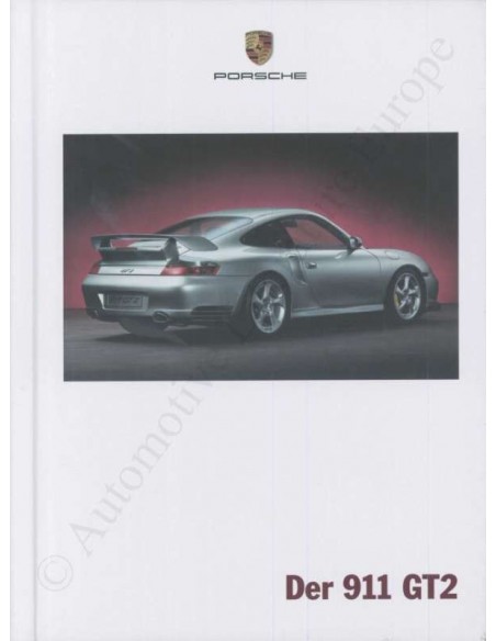 2002 PORSCHE 911 GT2 HARDCOVER BROCHURE GERMAN