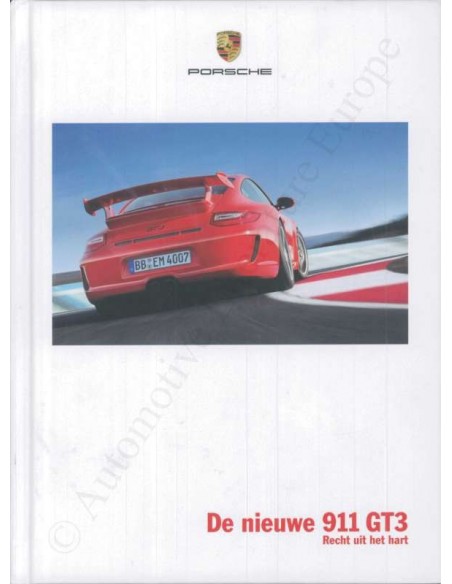 2009 PORSCHE 911 GT3 HARDCOVER PROSPEKT NIEDERLÄNDISCH