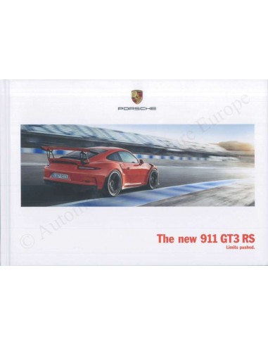 2016 PORSCHE 911 GT3 RS HARDCOVER BROCHURE ENGELS
