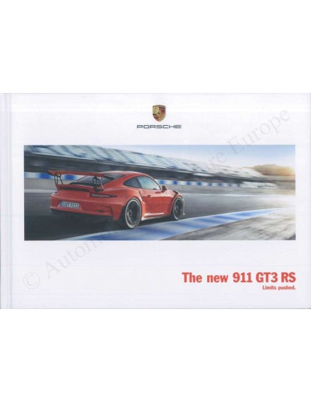 2016 PORSCHE 911 GT3 RS HARDCOVER PROSPEKT ENGLISCH