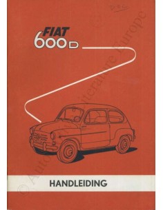 1963 FIAT 600 D BETRIEBSANLEITUNG NIEDERLÄNDISCH