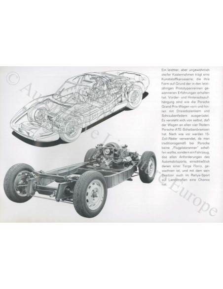 1966 PORSCHE 904 CARRERA GTS BROCHURE GERMAN
