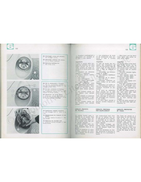 1970 FERRARI DINO 246 GT BETRIEBSANLEITUNG