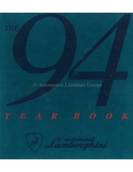 1994 LAMBORGHINI YEARBOOK ENGLISH / ITALIAN
