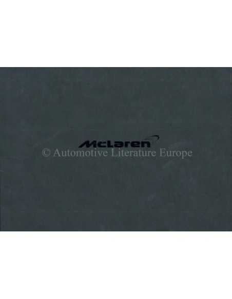 2011 MCLAREN MP4-12C HARDCOVER OWNER'S MANUAL ENGLISH