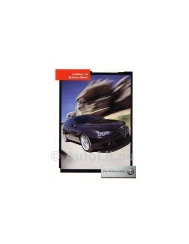 2003 ALFA ROMEO 156 BLACK EDITION LEAFLET DUITS