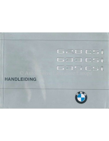 1980 BMW 6ER BETRIEBSANLEITUNG NIEDERLÄNDISCH