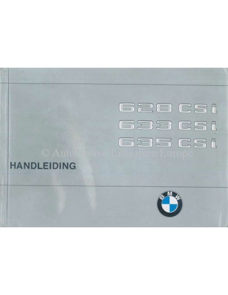 1980 BMW 6 SERIES OWNERS MANUAL DUTCH