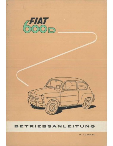 1961 FIAT 600 D INSTRUCTIEBOEKJE DUITS