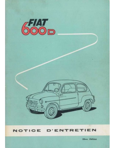 1964 FIAT 600 D BETRIEBSANLEITUNG FRANZÖSISCH