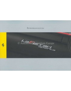 2016 FERRARI LAFERRARI APERTA OWNERS MANUAL GERMAN