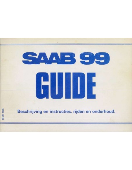 1978 SAAB 99 OWNERS MANUAL DUTCH