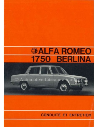 1971 ALFA ROMEO 1750 BERLINA INSTRUCTIEBOEKJE DUITS