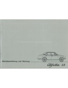 1976 ALFA ROMEO ALFETTA 1.8 BETRIEBSANLEITUNG GERMAN