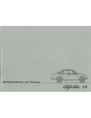 1976 ALFA ROMEO ALFETTA 1.8 INSTRUCTIEBOEKJE DUITS
