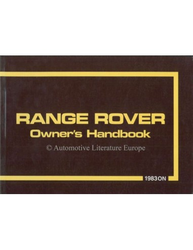 1983 RANGE ROVER CLASSIC OWNERS MANUAL ENGLISH