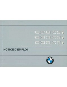 1980 BMW 6ER BETRIEBSANLEITUNG FRANZÖSISCH