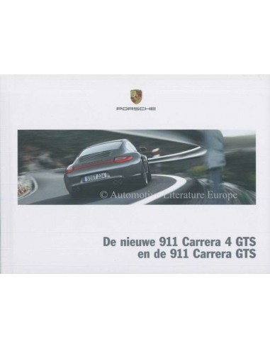 2012 PORSCHE 911 CARRERA 4 GTS HARDCOVER BROCHURE DUTCH