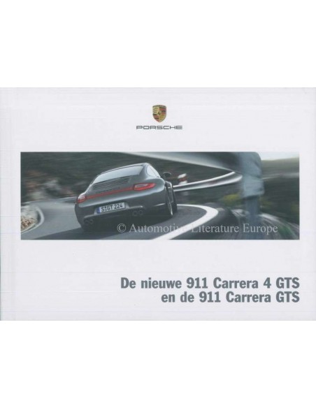 2012 PORSCHE 911 CARRERA 4 GTS HARDCOVER BROCHURE DUTCH