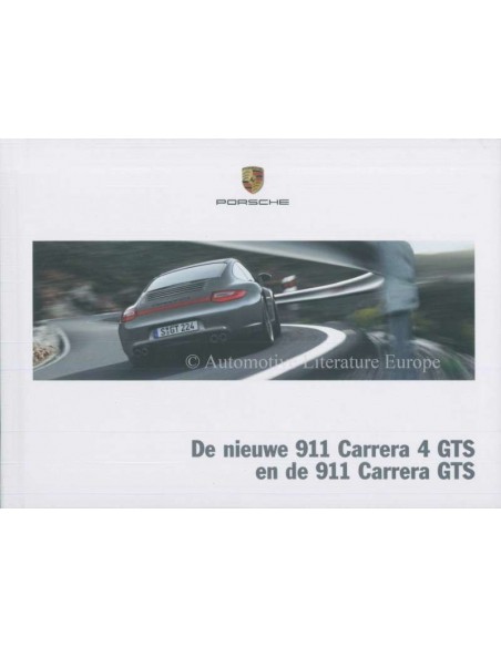 2012 PORSCHE 911 CARRERA 4 GTS HARDCOVER BROCHURE NEDERLANDS