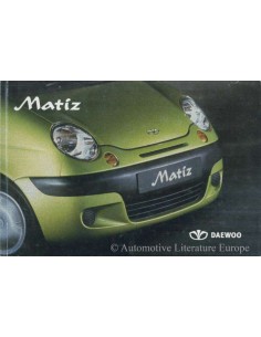 2003 DAEWOO MATIZ INSTRUCTIEBOEKJE NEDERLANDS