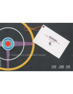 1955 FERRARI 250 EUROPA 500 MONDIAL 750 MONZA BROCHURE ITALIAANS