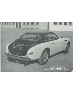 1951 FERRARI 166 MILLEMIGLIA BROCHURE ITALIAANS