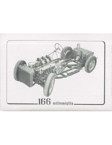 1951 FERRARI 166 MILLEMIGLIA BROCHURE ITALIAANS
