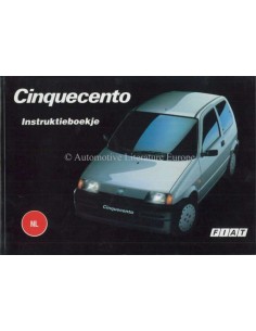 1994 FIAT CINQUECENTO OWNERS MANUAL DUTCH