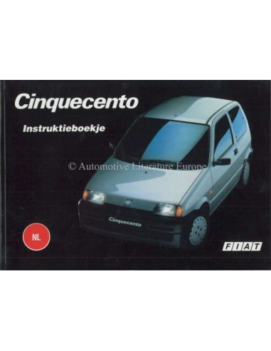 1994 FIAT CINQUECENTO OWNERS MANUAL DUTCH