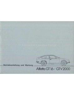 1977 ALFA ROMEO ALFETTA GT / GTV INSTRUCTIEBOEKJE DUITS