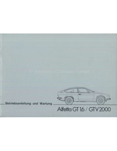 1977 ALFA ROMEO ALFETTA GT / GTV INSTRUCTIEBOEKJE DUITS