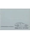 1977 ALFA ROMEO ALFETTA GT 1.6 GTV 2000 OWNERS MANUAL GERMAN
