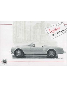 1956 LANCIA AURELIA SPIDER GT 2500 BROCHURE FRANS