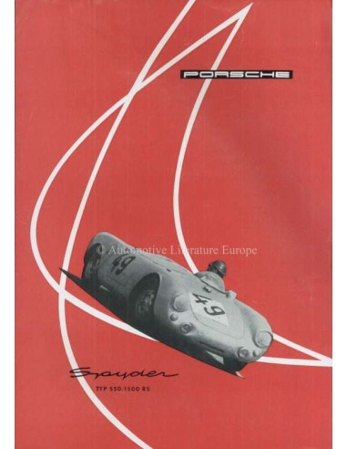 1955 PORSCHE 550 SPYDER / 1500 RS LEAFLET GERMAN
