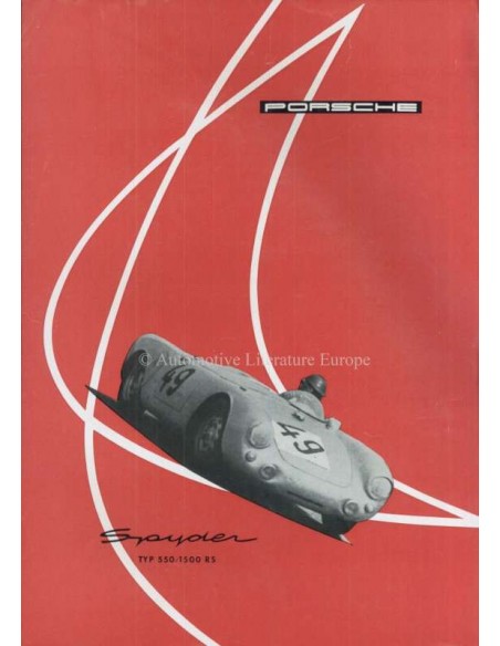1955 PORSCHE 550 SPYDER / 1500 RS LEAFLET GERMAN