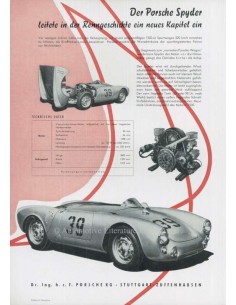 1955 PORSCHE 550 SPYDER / 1500 RS LEAFLET GERMAN 2