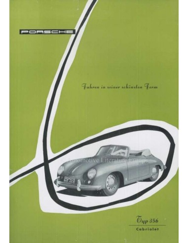 1955 PORSCHE 356 CABRIOLET DATENBLATT DEUTSCH