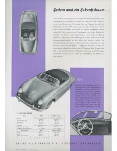 1955 PORSCHE 356 SPEEDSTER DATENBLATT DEUTSCH 2