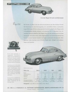 1955 PORSCHE 356 COUPE DATENBLATT DEUTSCH 2
