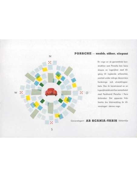 1956 PORSCHE 356 CARRERA 550 SPYDER BROCHURE ZWEEDS