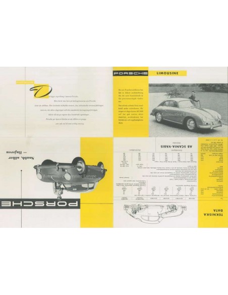 1956 PORSCHE 356 CARRERA 550 SPYDER PROSPEKT SCHWEDISCH
