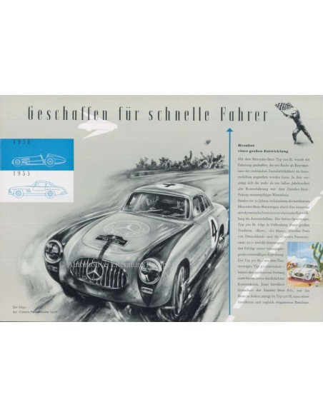 1955 MERCEDES BENZ 300 SL BROCHURE DUITS