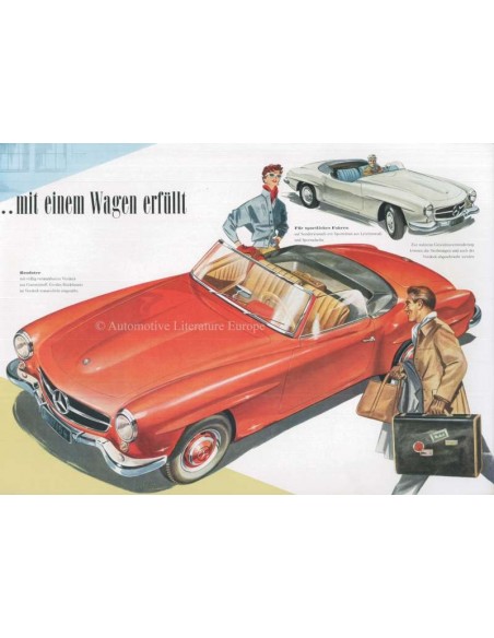 1959 MERCEDES BENZ 190 SL PROSPEKT DEUTSCH
