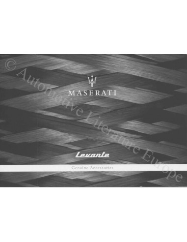 2017 MASERATI LEVANTE GENUINE ACCESSORIES PROSPEKT ENGLISCH
