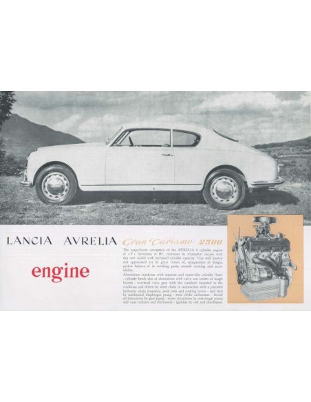 1955 LANCIA AURELIA GRAN TURISMO 2500 PROSPEKT ENGLISCH